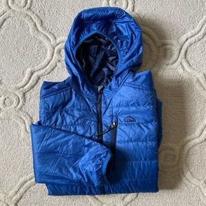 LL BEAN Boys XL/18 Primaloft Packaway Hooded Jacket